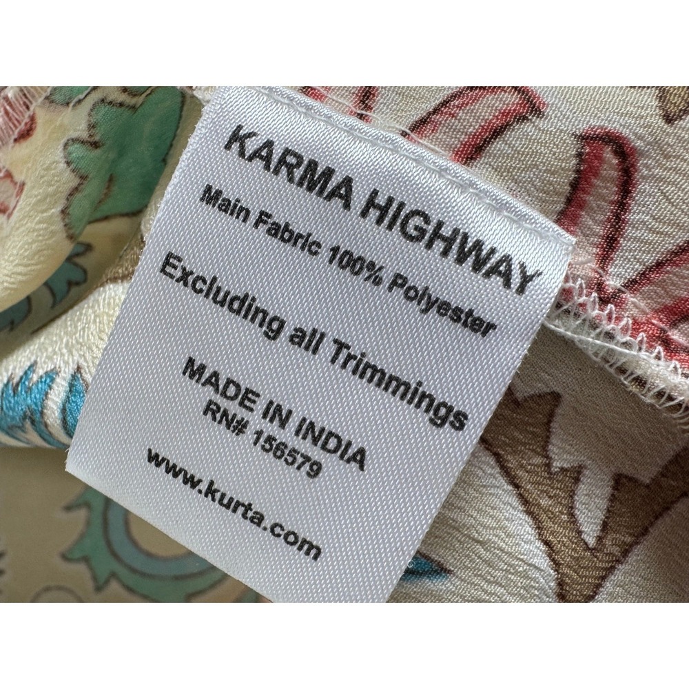 Karma Highway One Size Kimono Oversized Floral Boho Print Open Front Cover Up - Picture 3 of 7